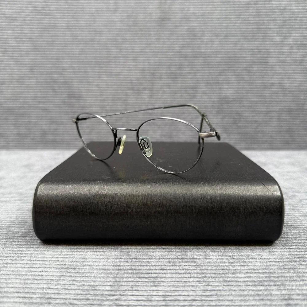 Celebrity by Altair Y2k Eyewear SBlue Oval Metal Glasses Frames Italy 48-20-135
